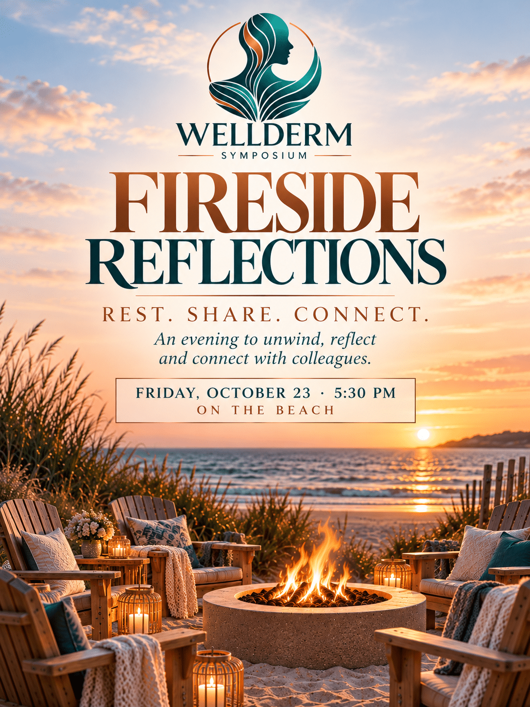 Fireside Reflections on the beach, Friday October 23 at 5:30 PM